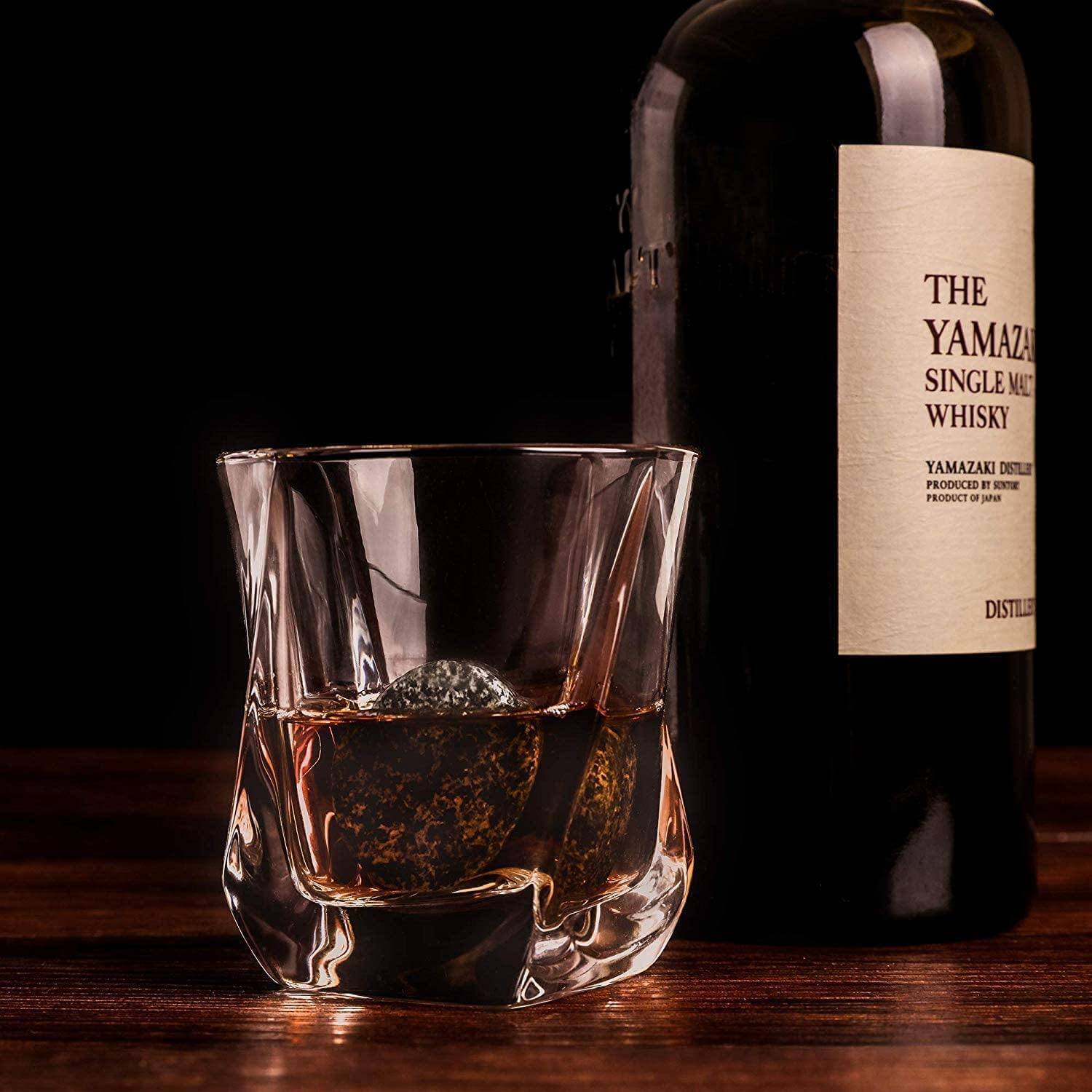 🥃 Coffret Dégustation Whisky — Verres Torsadés & Pierres à Whisky