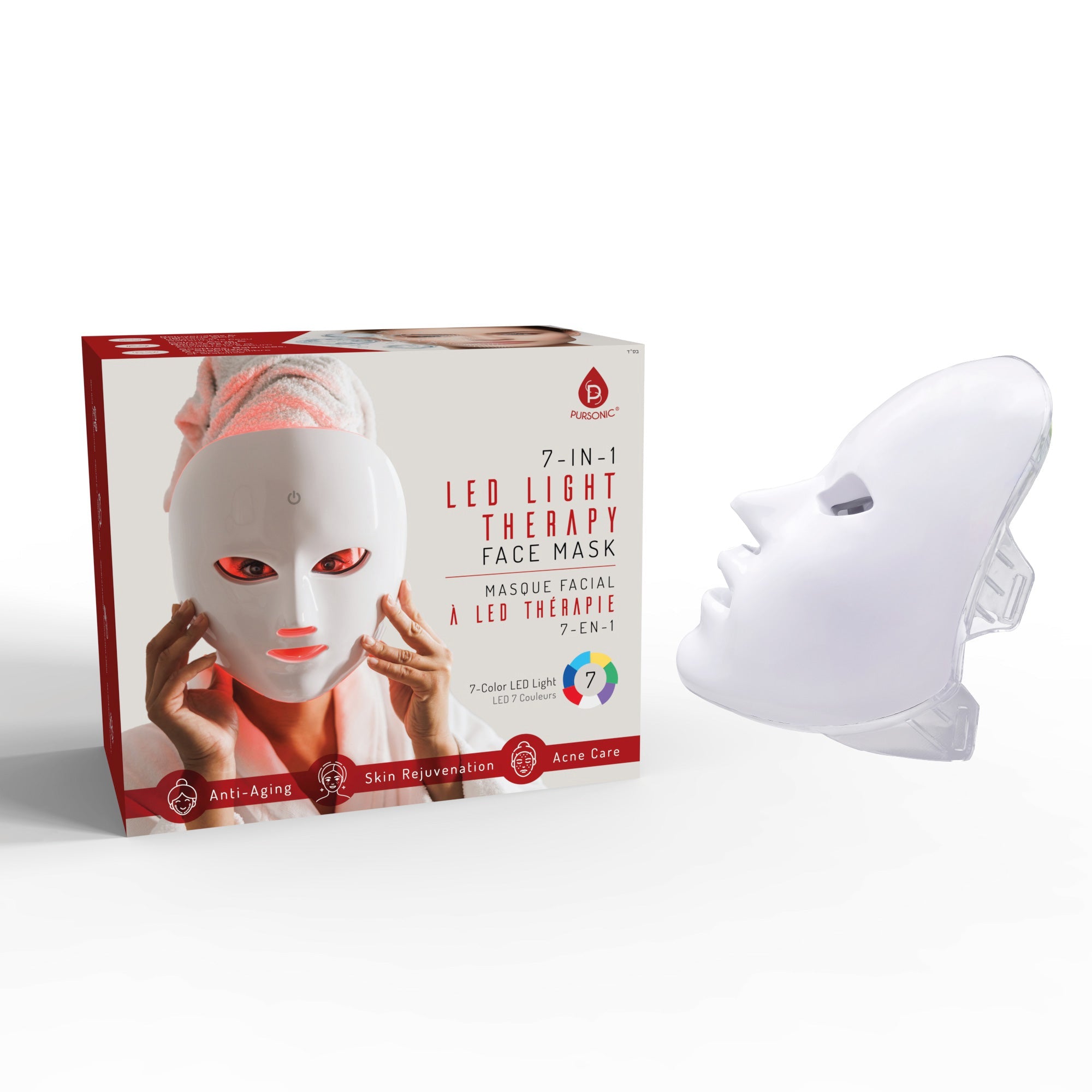 ✨ Masque LED Visage 7 Couleurs — Soin Éclat à la Maison