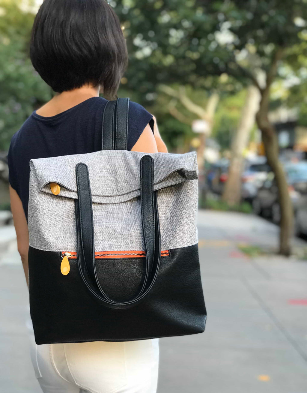 🎒 Sac à Dos Cabas Convertible Vegan — Passant Trolley