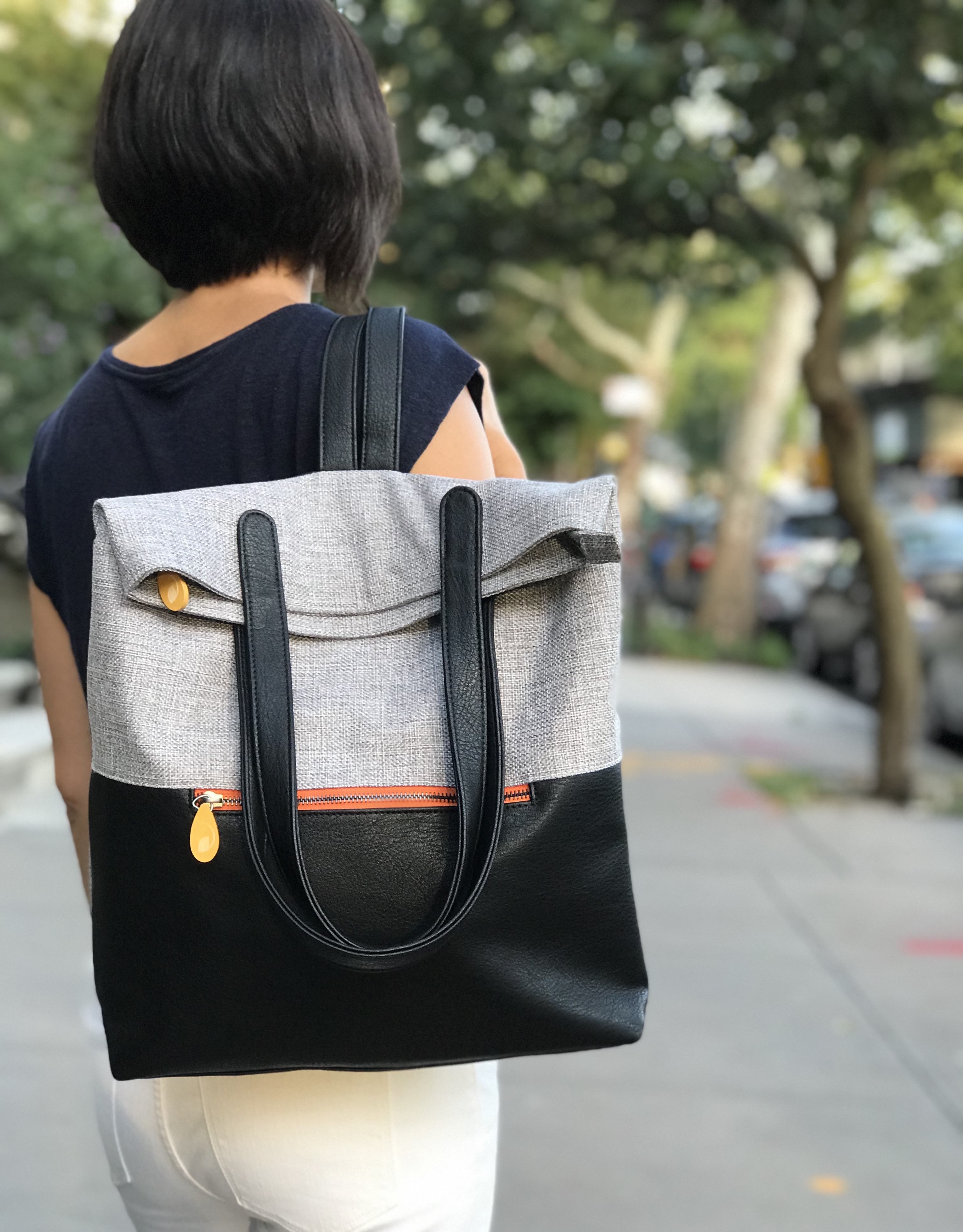 🎒 Sac à Dos Cabas Convertible Vegan — Coton Bio
