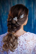 🌸 Parure de Mariée Daisy — Peigne + Épingles à Cristaux