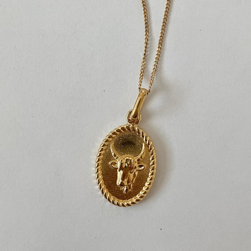 ♈ Collier Signe Astrologique Doré — Acier Recyclé Plaqué Or, Fait au Canada