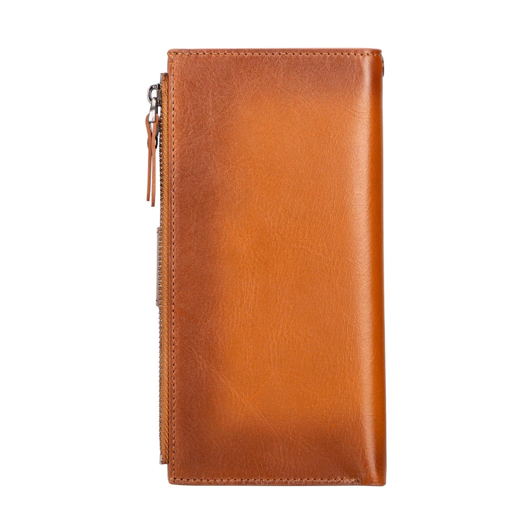 👛 Portefeuille-Bandoulière Femme en Cuir Véritable — 12 Cartes & Poche Téléphone