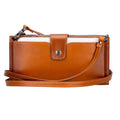 👛 Portefeuille-Bandoulière Femme en Cuir Véritable — 12 Cartes & Poche Téléphone