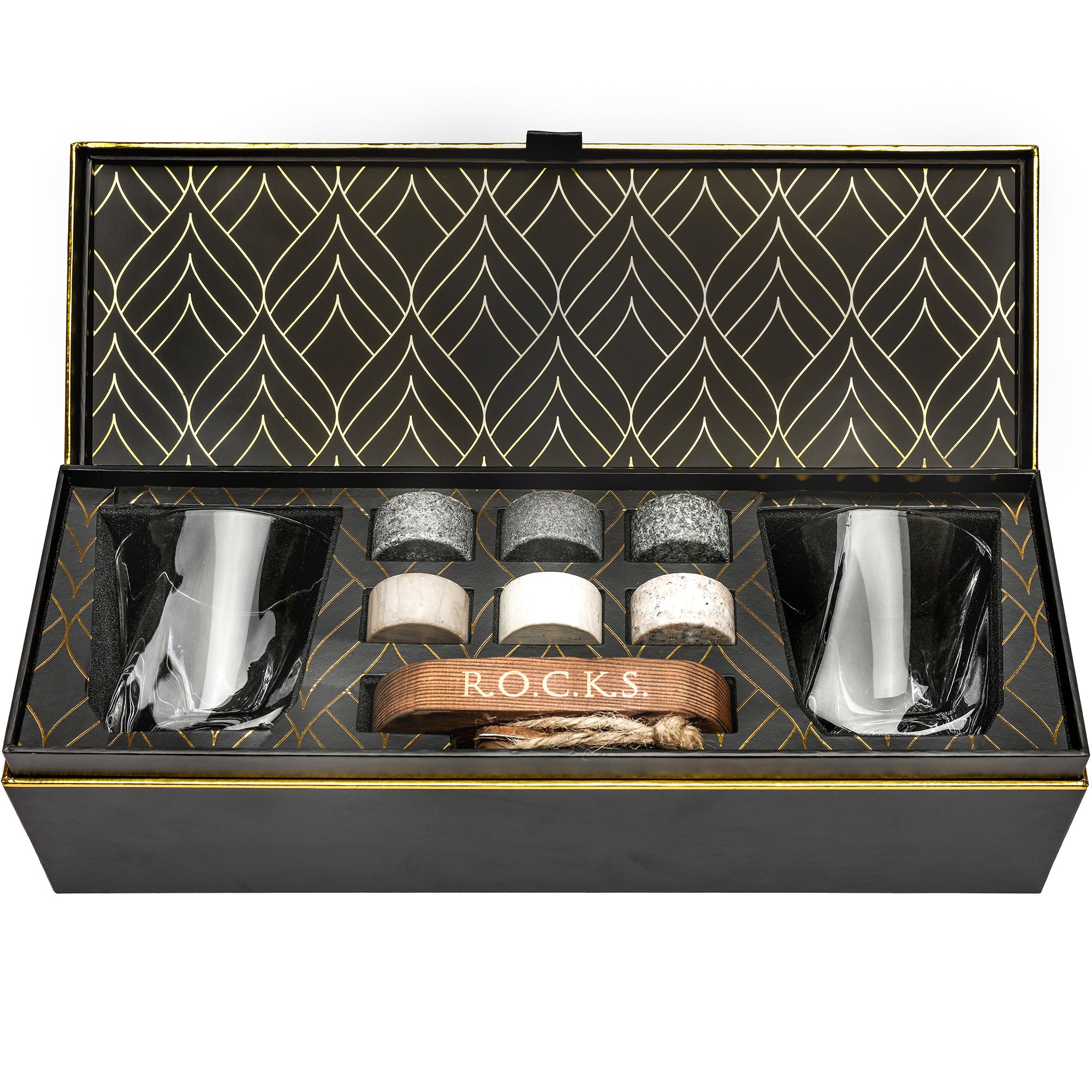 🥃 Coffret Dégustation Whisky — Verres Torsadés & Pierres à Whisky