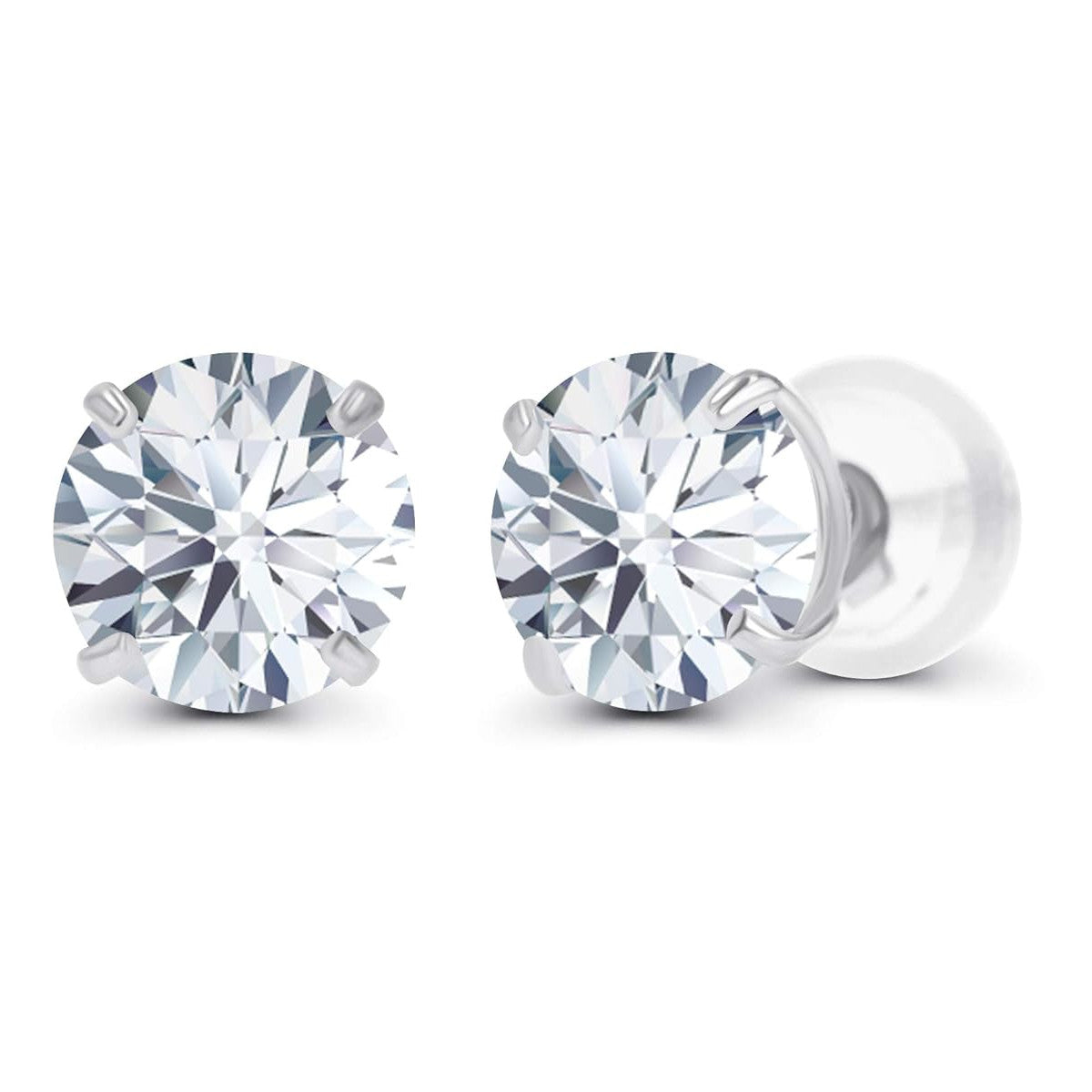 💎 Boucles d'Oreilles Diamants de Laboratoire 2,50 ct — Or Blanc 14 K